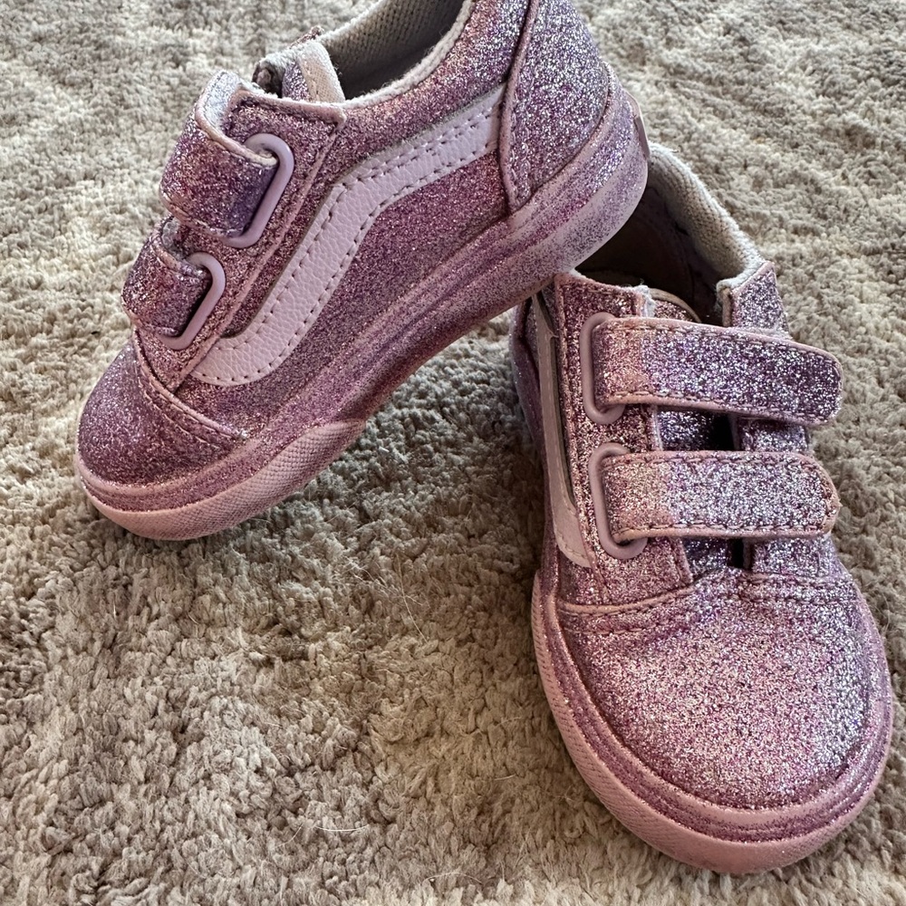 Glittery Pink Toddler Vans